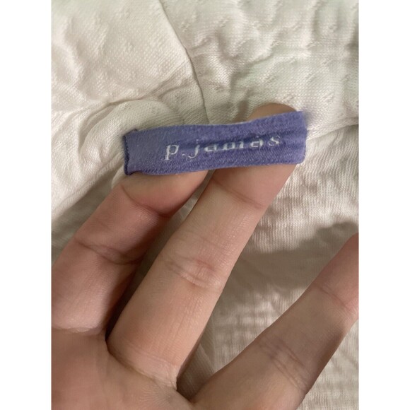 P. Jamas Womens short white textured bathrobe size large a13 - Picture 10 of 11